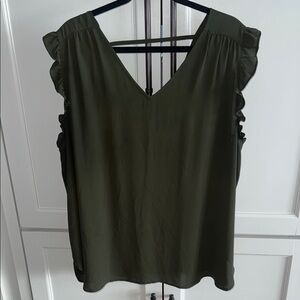 Loft Ruffled Sleeve Maternity Blouse